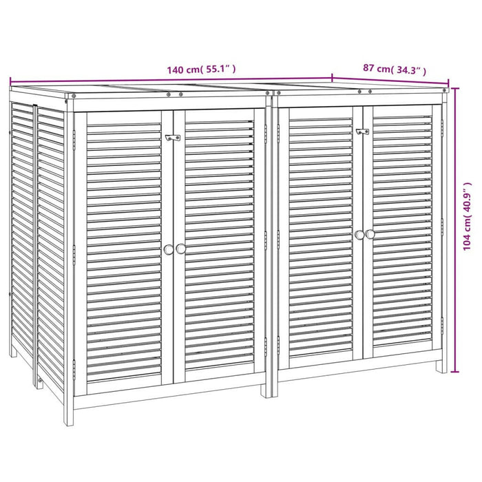 Tuinbox 140X87X104 Cm Massief Acaciahout