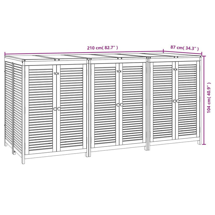 Tuinbox 210X87X104 Cm Massief Acaciahout