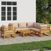 7-Delige Loungeset Met Kussens Massief Hout