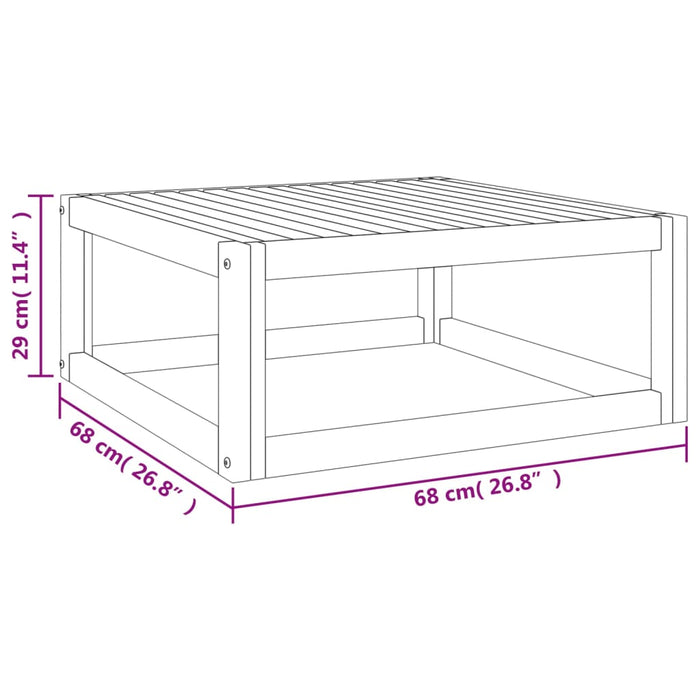 12-Delige Loungeset Met Kussens Massief Hout