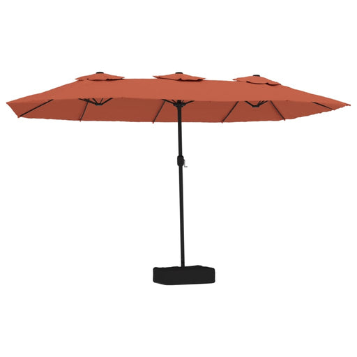 Parasol Dubbel Met Led 449X245 Cm Kleurig