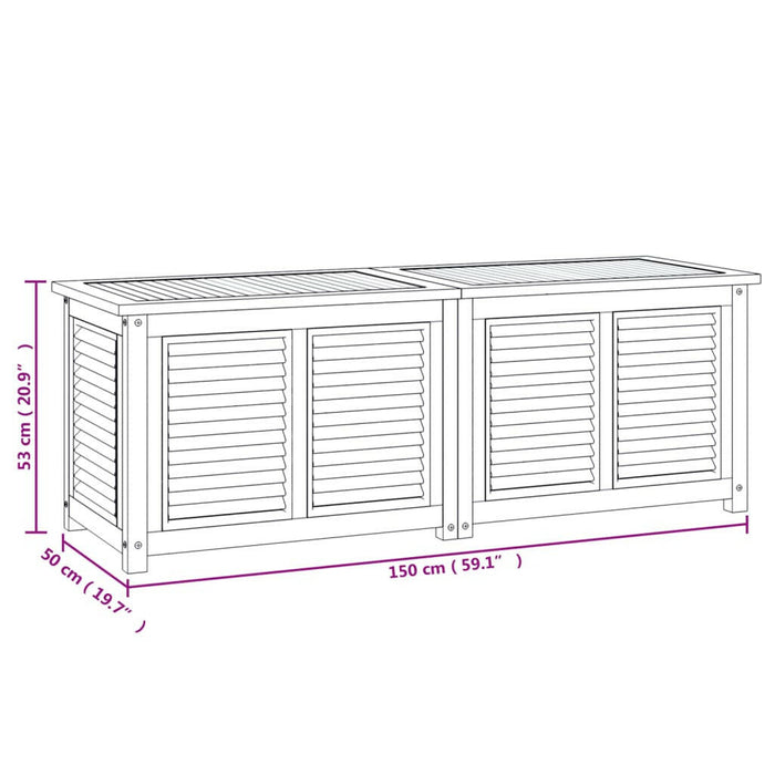 Tuinbox Met Zak 150X50X53 Cm Massief Teakhout