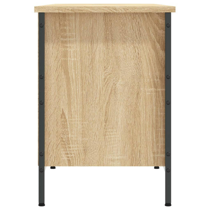 Schoenenkast 131X35X50 Cm Bewerkt Hout Sonoma Eikenkleurig