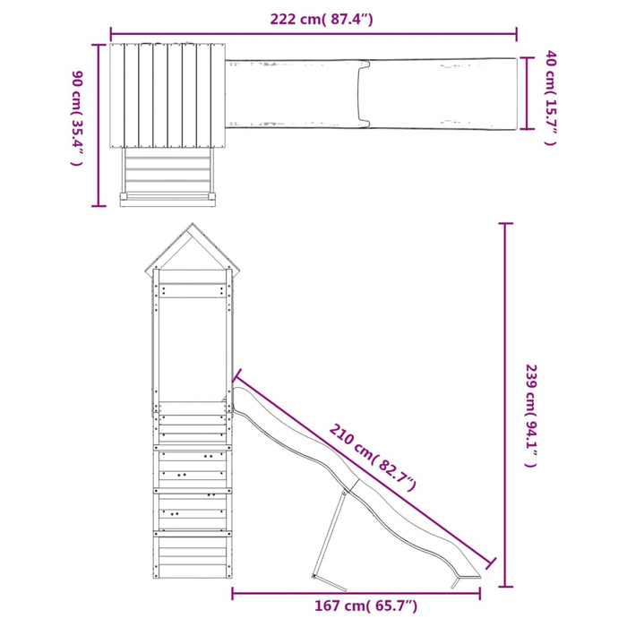 Speelhuis Geïmpregneerd Grenenhout