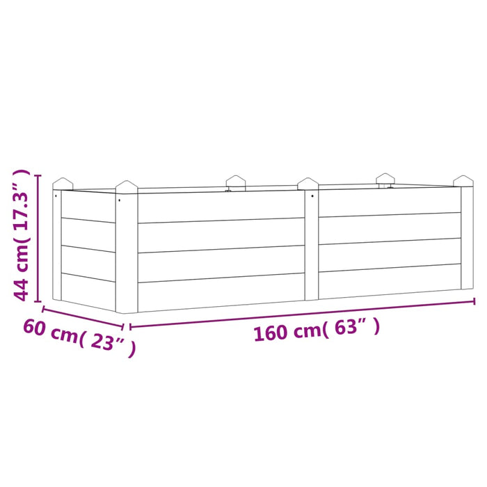 Plantenbak Verhoogd 160X60X44 Cm Massief Acaciahout