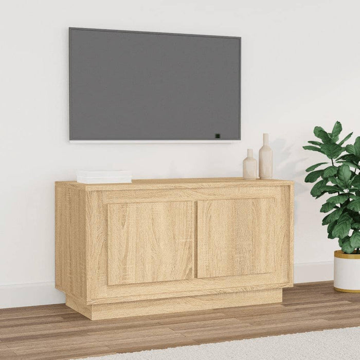 Tv-Meubel 80X35X45 Cm Bewerkt Hout