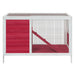 Konijnenhok 103X44X69,5 Cm Massief Grenenhout Rood