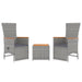 Loungeset Poly Rattan En Massief Acaciahout Grijs