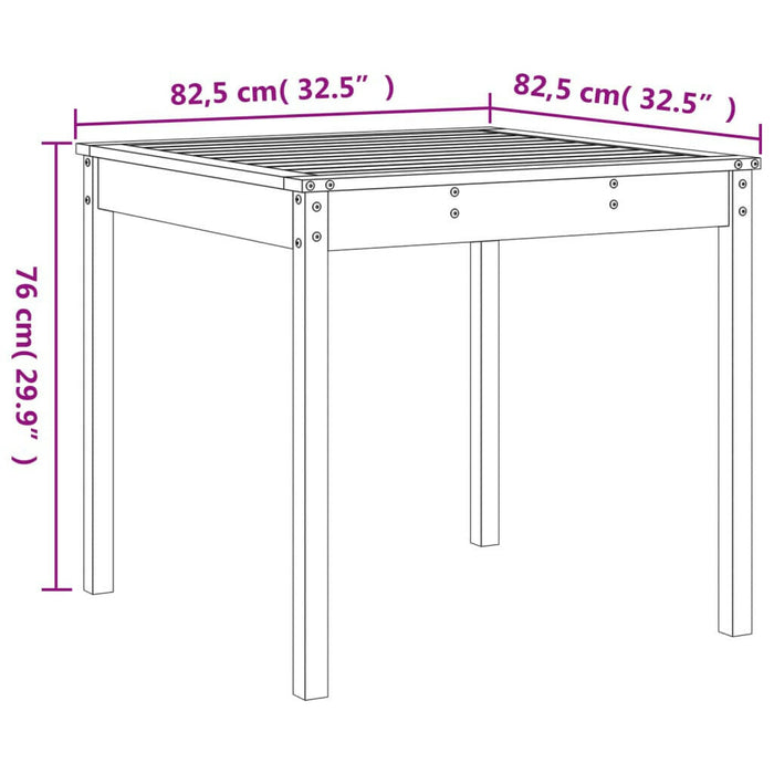 5-Delige Tuinset Massief Grenenhout Wit