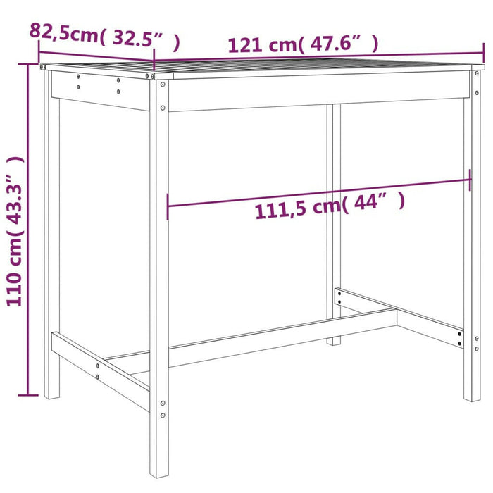 5-Delige Barset Massief Grenenhout