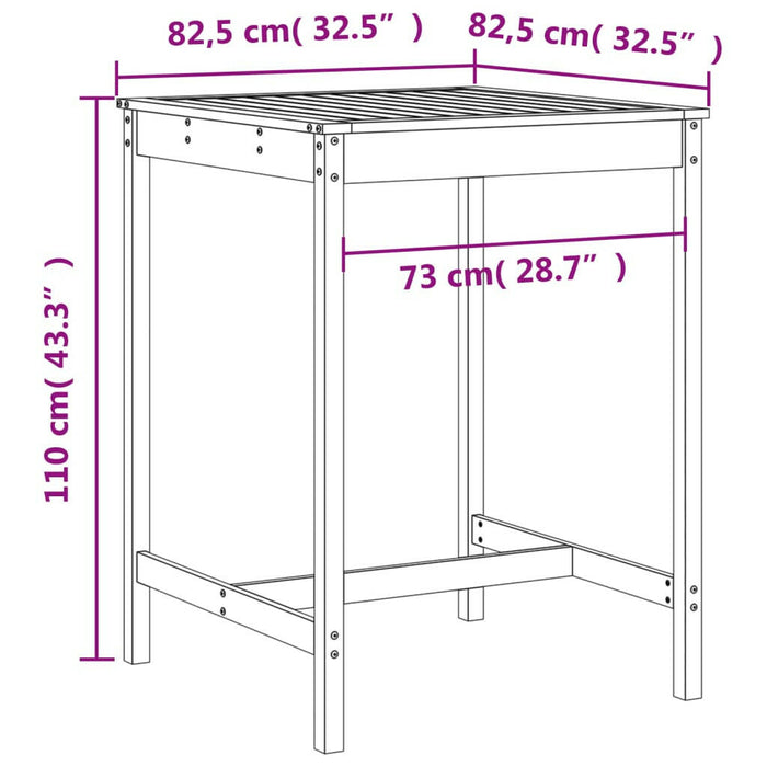 5-Delige Barset Massief Grenenhout