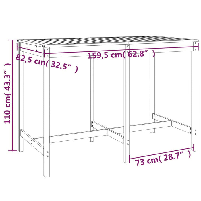 7-Delige Barset Massief Grenenhout