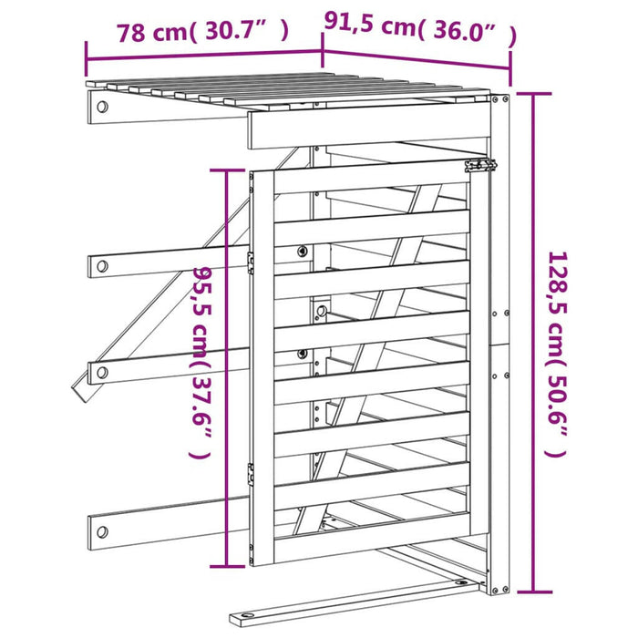 Containerberging Verlengstuk Massief Grenenhout