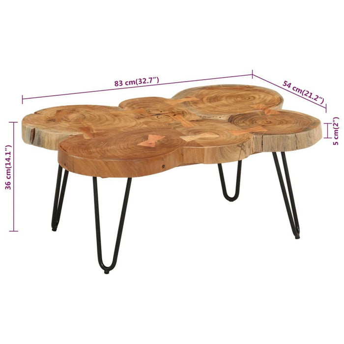 Salontafel 36 Cm 6 Boomstammen Massief Acaciahout