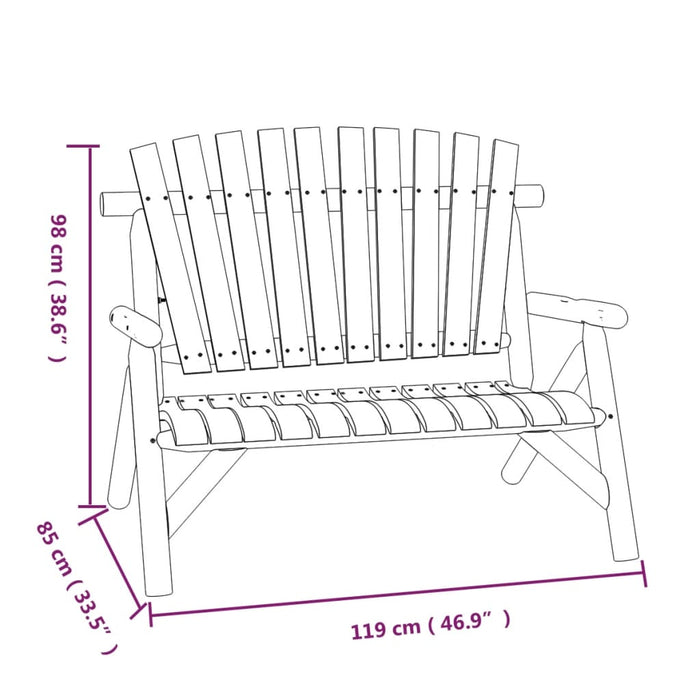 3-Delige Loungeset Massief Vurenhout