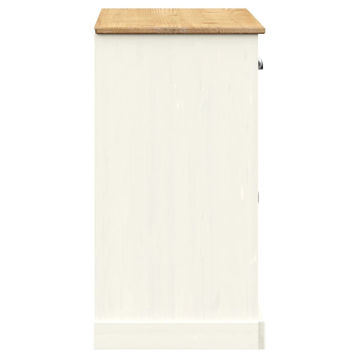 Dressoir Met Lades Vigo 113X40X75 Cm Massief Grenenhout