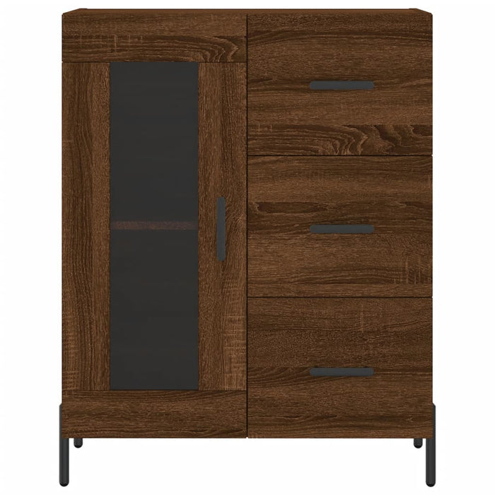 Dressoir 69,5X34X90 Cm Bewerkt Hout Bruin Eikenkleur