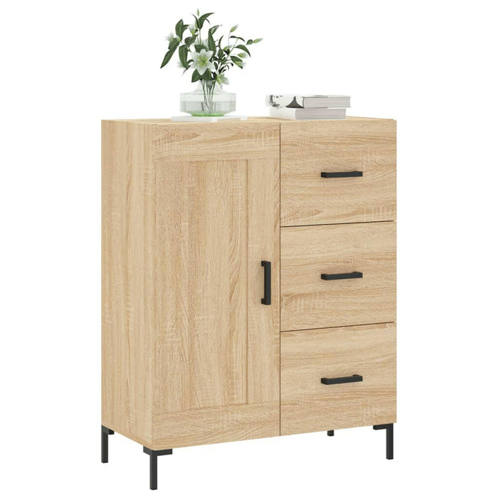 Dressoir 69,5X34X90 Cm Bewerkt Hout Sonoma Eikenkleurig