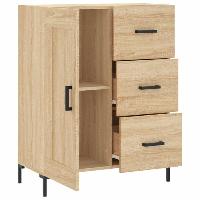 Dressoir 69,5X34X90 Cm Bewerkt Hout Sonoma Eikenkleurig