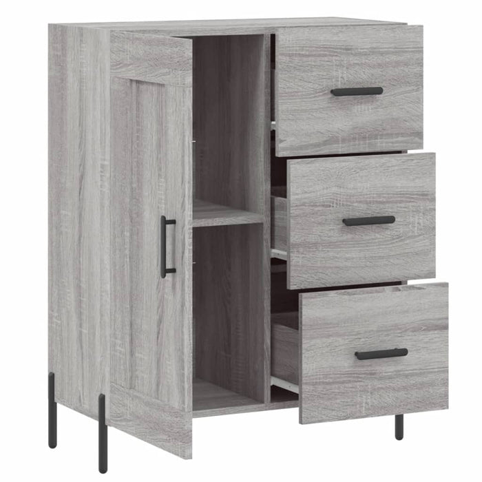 Dressoir 69,5X34X90 Cm Bewerkt Hout Eikenkleurig