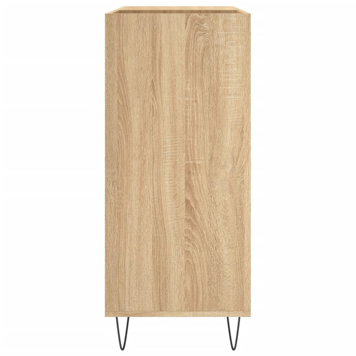 Platenkast 84,5X38X89 Cm Bewerkt Hout Kleurig