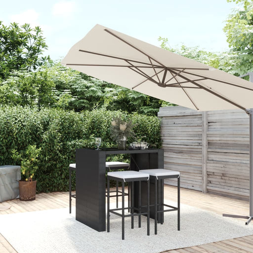 Tuinbarset Met Kussens Poly Rattan