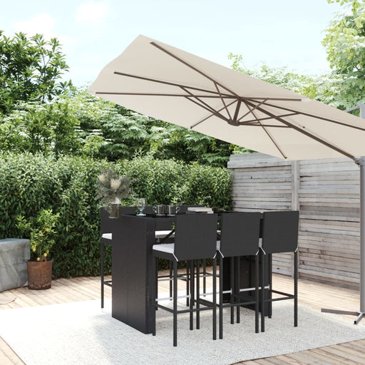 Tuinbarset Met Kussens Poly Rattan