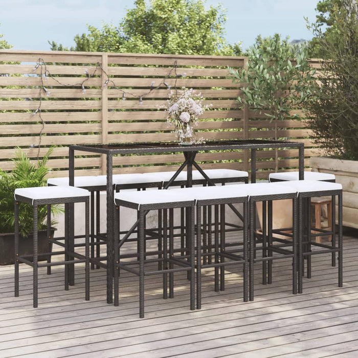 Tuinbarset Met Kussens Poly Rattan