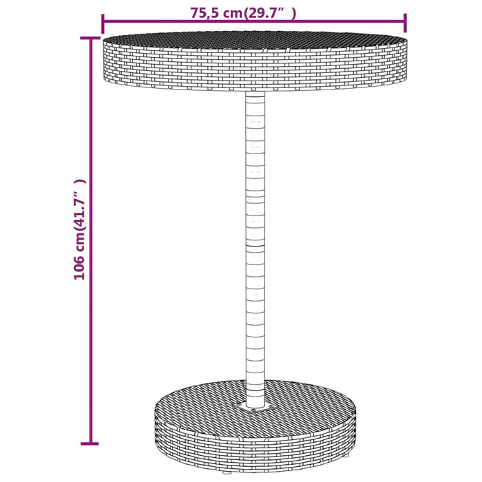 Tuinbarset Poly Rattan En Massief Acaciahout