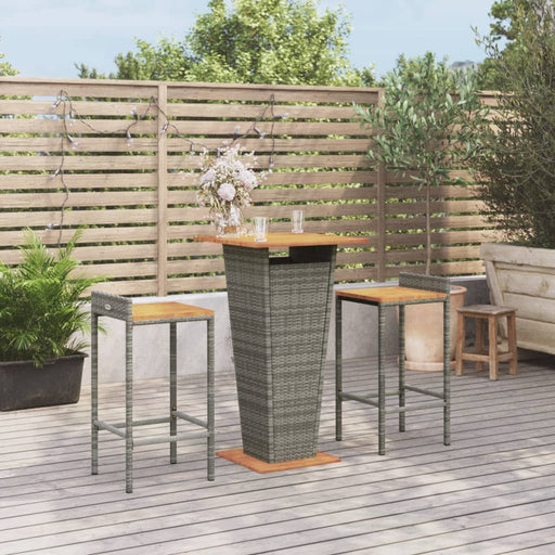 Tuinbarset Poly Rattan En Massief Acaciahout