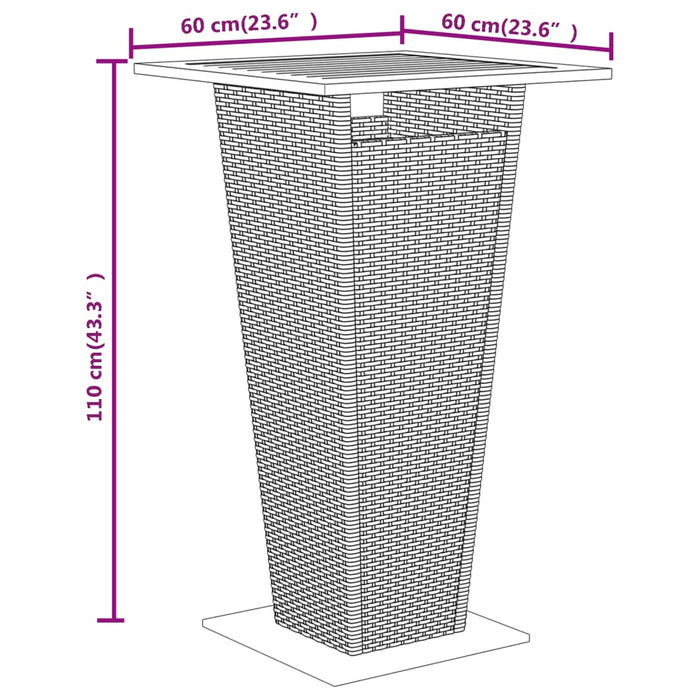 Tuinbarset Poly Rattan En Massief Acaciahout