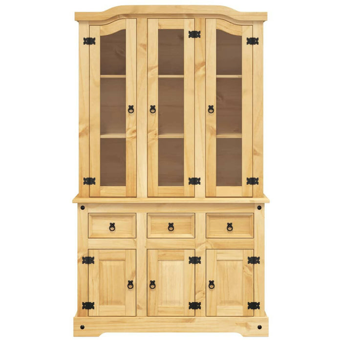 Hoge Kast Corona 112X43X196 Cm Mexicaans Grenenhout Bruin