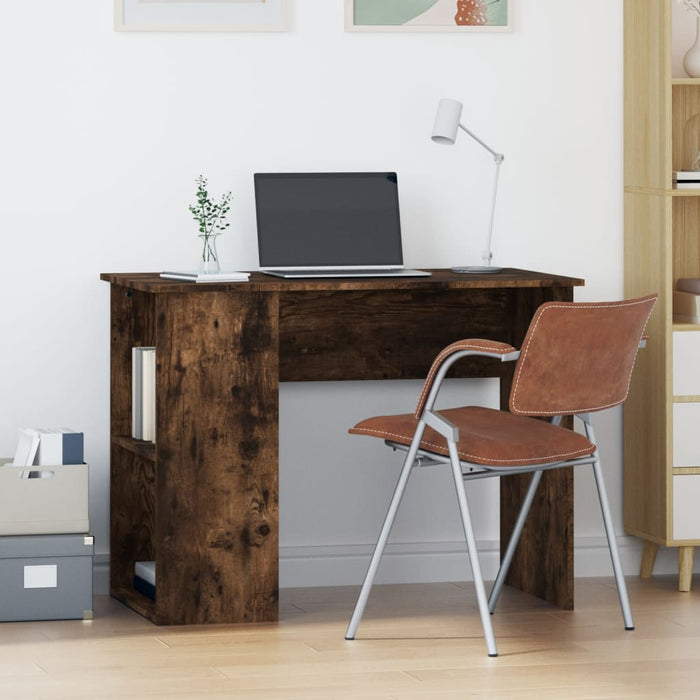 Bureau 100X55X75 Cm Bewerkt Hout Artisanaal Eikenkleur