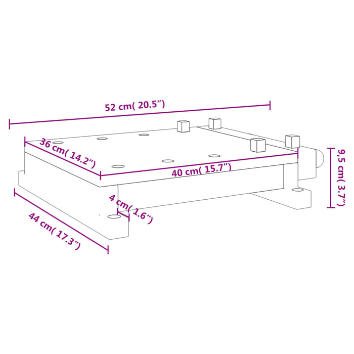 Tafelwerkbank Met Bankschroef 52X44X9,5 Cm Massief Acaciahout