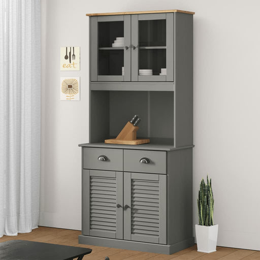 Hoge Kast Vigo 78X40X175 Cm Massief Grenenhout