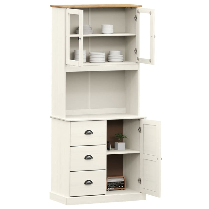 Hoge Kast Vigo 78X40X175 Cm Massief Grenenhout