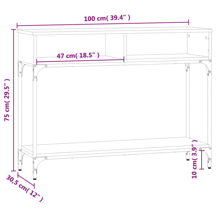 Wandtafel 100X30,5X75 Cm Bewerkt Hout Kleurig