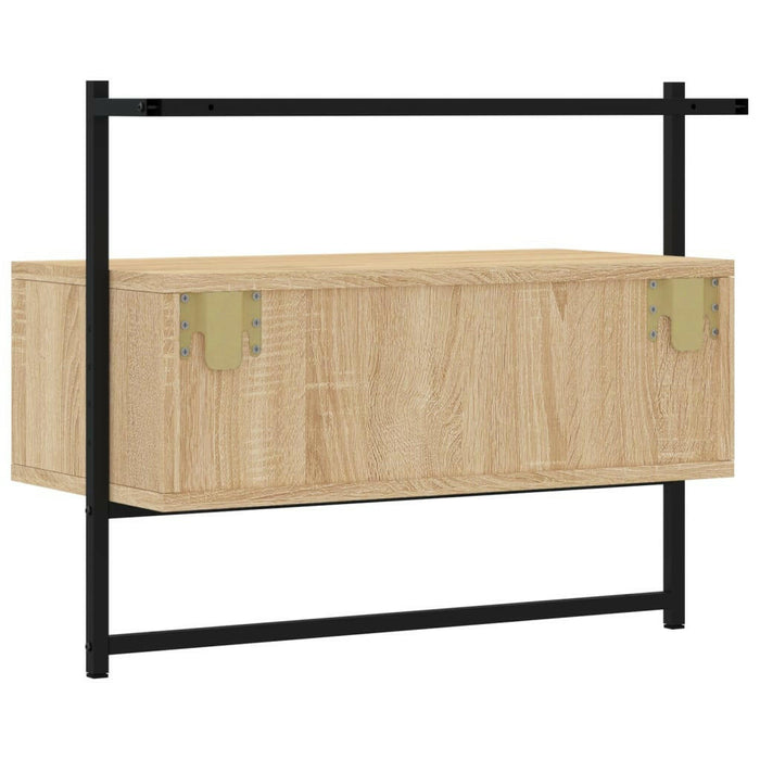 Tv-Meubel Wandgemonteerd 60,5X30X51 Cm Hout Sonoma Eikenkleurig