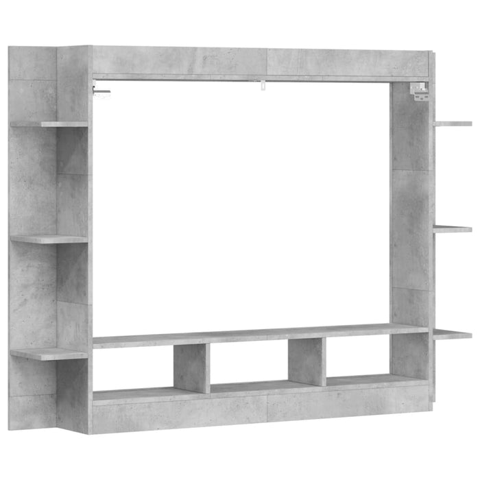 Tv-Meubel 52X22X3 Cm Bewerkt Hout Betongrijs