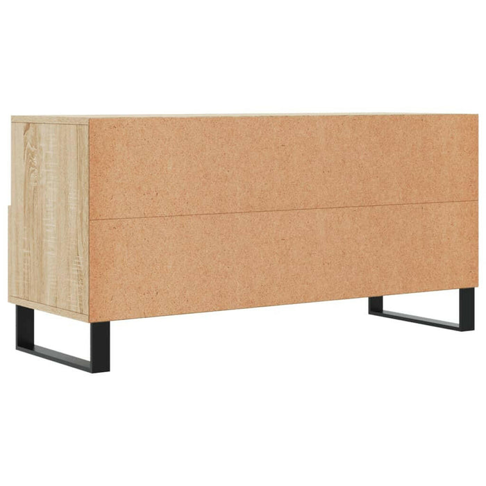 Tv-Meubel 102X36X50 Cm Bewerkt Hout Sonoma Eikenkleurig