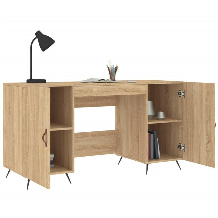 Bureau 140X50X75 Cm Bewerkt Hout Sonoma Eikenkleurig