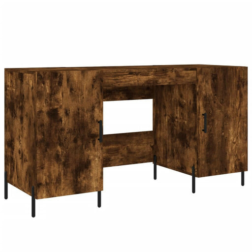 Bureau 140X50X75 Cm Bewerkt Hout Gerookt Eikenkleurig