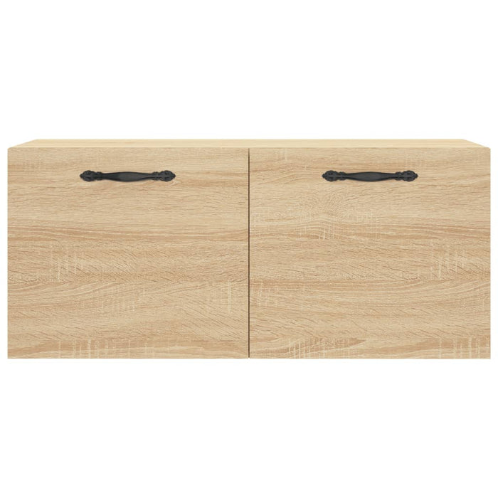 Wandkast 80X36,5X35 Cm Bewerkt Hout Kleurig Sonoma Eiken