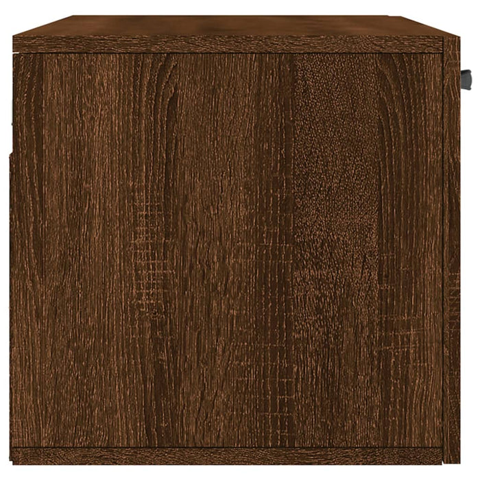 Wandkast 80X36,5X35 Cm Bewerkt Hout Bruin Eikenkleur Bruineiken