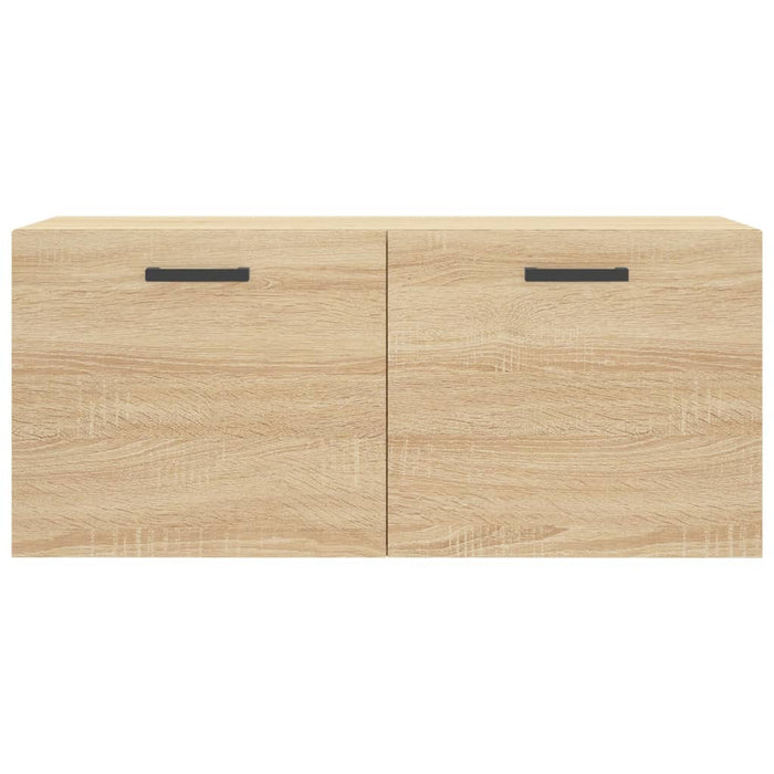 Wandkast 80X36,5X35 Cm Bewerkt Hout Kleurig