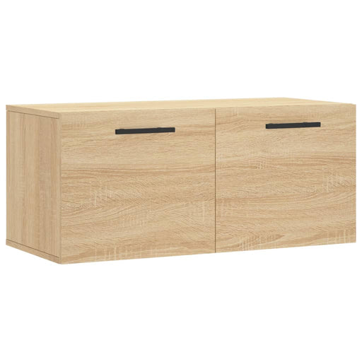 Wandkast 80X36,5X35 Cm Bewerkt Hout Kleurig Sonoma Eiken