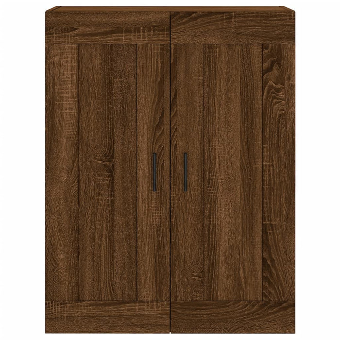 Wandkast 69,5X34X90 Cm Bewerkt Hout Bruin Eikenkleur