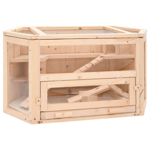 Hamsterkooi 80X40X43 Cm Massief Vurenhout