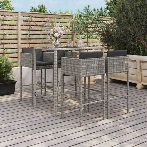 Tuinbarset Met Kussens Poly Rattan