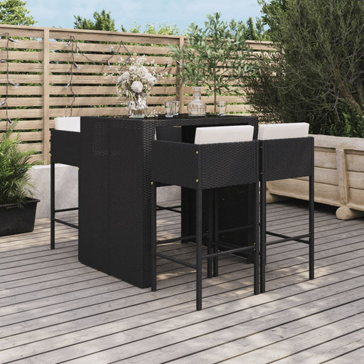 Tuinbarset Met Kussens Poly Rattan